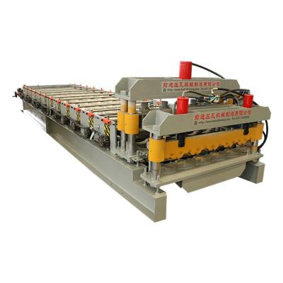 China Building Material Stores Glazed Tile Roll Forming Machine Step Tiles Roll Forming Machinery for sale