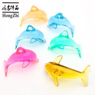 China Hongzhi Indoor Transparent Acrylic Beads Factory Wholesale Acrylic Dolphin Beads Bulk Plastic Beads For Halloween Home Decor for sale