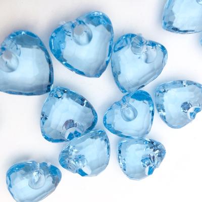 China Hongzhi Indoor Factory Transparent Acrylic Beads With Hole Wholesale Heart Acrylic Beads For Jewelry Making for sale