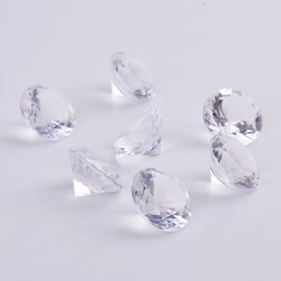 China Hongzhi Indoor Diamond Bead Factory Wholesale Plastic 20mm Clear Acrylic Diamond Beads For Wedding Display for sale