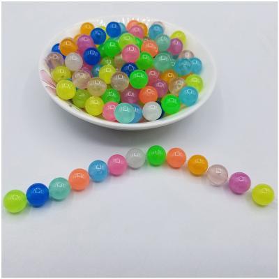 China Wholesale hot sale indoor outdoor deocration 6mm transparent round acrylic Amazon Hongzhi beads 6mm glow in dark beads jewelry for bracelet for sale