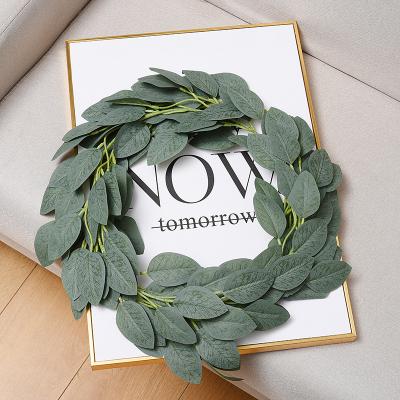 China 2M Artificial Eucalyptus Garland Eucalyptus Vine Lamb Long Eucalyptus Leaves Leaves Artificial Greenery Garland For Home Wedding Decor for sale