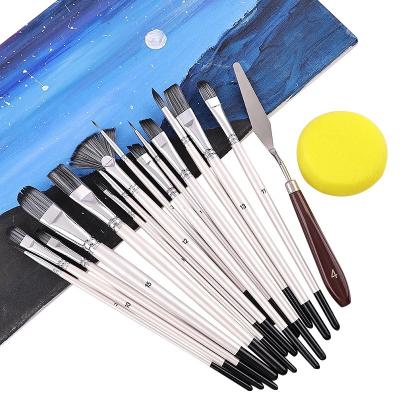 China Watetcolor Oil Painting Paint Brush 15 Pieces Acrylic Paint Nylon Brush Set for Kids Students Painting Splash-ink for sale