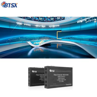 China 20KM RS232 KVM EDID HDMI Fiber Extender With Audio Output 3840x2160@30Hz for sale