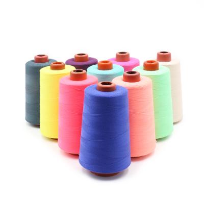 China High Tenacity For Closing Polybag Making Wig Working 100% Polyester Sewing Yarn 50 3 Stock Tex Small Pack White Thick Material 27 Per Kg for sale