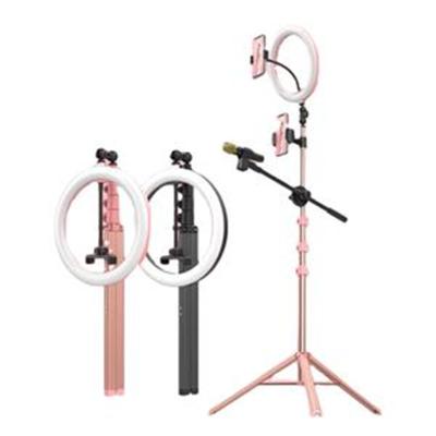 China New 10' Adjustable Brightness Dimmable Aluminum Alloy Tripod Beauty Fill Light LED Ring Light, Used for Live Selfie Realtime Mobile Phone Media Stand for sale