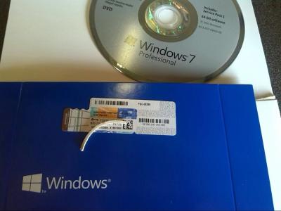 China Cheap Win 7 pro oem pack, retail box, DVD+COA sticker X16 oem key oem license for sale