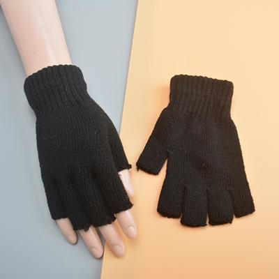 China Thermal 2021 autumn and winter wool Half-finger gloves knitted write work half gloves for men and women for sale