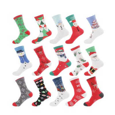 China High Quality Absorb Sweat Knit Socks Multi Designed Women Cartoon Gift Christmas Stocking 100% Cotton Socks for sale