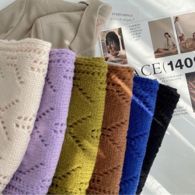 China Wholesale Warm Japanese Mohair Smooth Smooth Retro Feeling Fashion Winter Scarf Cavity Knitted Scarf For Women for sale