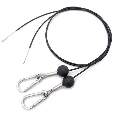 China Universal Gym Cable steel Cable Assembly With Nylon Ball Carabiner for sale