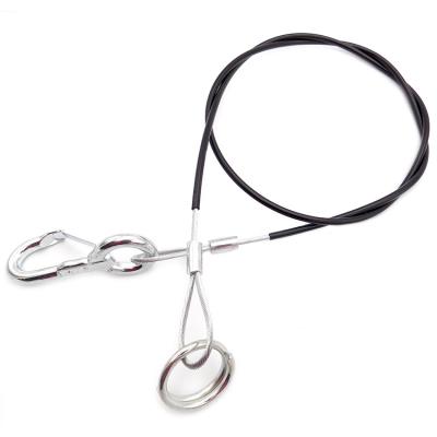 China 7x7 Galvanized Steel Coated Cable Wire Rope Slings with Snap Hook And Loop for sale