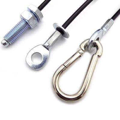 China Cabo revestido nylon de Quipment da aptidão de Ø 4.8mm com parafuso prisioneiro da linha e terminal da extremidade à venda