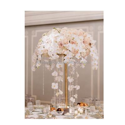 China Wedding Party Decoration Simple modern wedding entrance stand flower pillar metal tall artificial flower stand wedding table decoration for sale