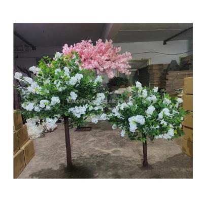 China Wedding Party Decoration Garden Decoration small cherry blossom tree rose flower tree Artificial rose tree for sale