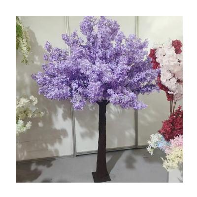 China Wedding Party Decoration Wedding arch decor  white pink purple artificial cherry blossom tree with fiber glass vase for sale