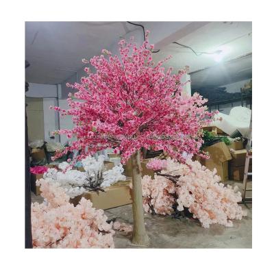 China Wedding Party Decoration Wedding decor Indoor fiberglass tree artificial peach blossom flowers tree for decoration Party for sale