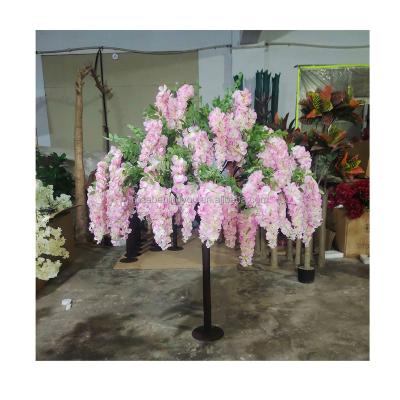 China Wedding Party Decoration Cherry Blossom Plants Trees Indoor Flower Willow Big Decoration Wisteria Wedding Centerpiece Artificial Tree for sale