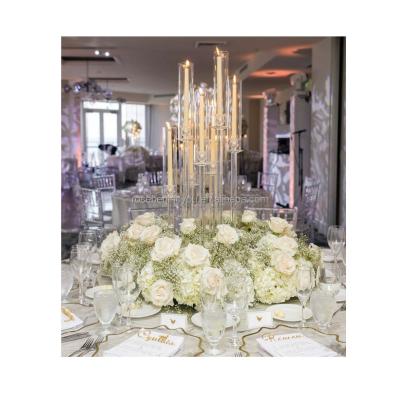 China Wedding Party Decoration Wedding round ivory flower centerpieces flower ball babys breath arch flower wreath centerpieces for sale