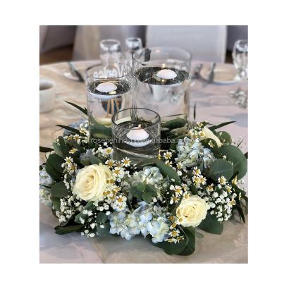 China Wedding Party Decoration Wedding large flower bouquet babys breath greenery garland runner silk flower ball centerpiece for flowers wedding arrangements for sale