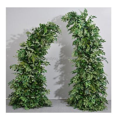 China Wedding Party Decoration New design manufacturer artificial green eucalyptus circle wedding arch flowers wedding arch for sale