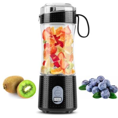 China Amazon Hot Sale 6 Blades Car Mini Blender Cup Kitchen Appliances University 380ml Rechargeable Electric Juicer Slow Juicer for sale