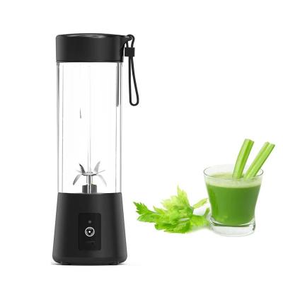 China Free Sample 6 Blades Car Mini Ice Coffee Grinder Cup 380ml Ice Coffee Grinder USB Blender Juicer Cup With Smoothie Cup for sale