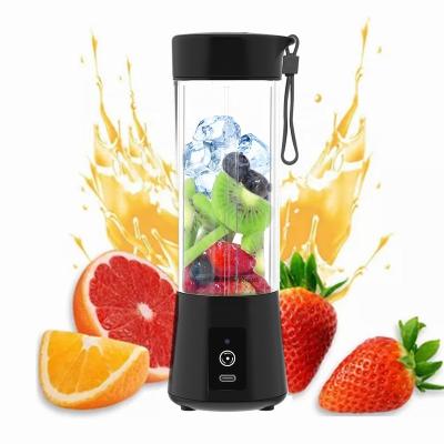 China 6 Blades Electric Rechargeable Personal Smoothie Cup Mini Portable Blender USB Rechargeable Fruit Juicer Stainless Steel Power Bank Portable Blender for sale