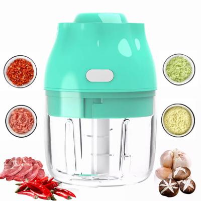 China Hot Selling Viable Portable Vegetable Food Slicer Mini Garlic Crusher Beater Electric Cordless Rechargeable Garlic Onion Meat Cleaver for sale