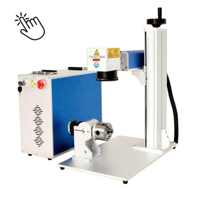 China 3D 20w 30w 50w 80w 100w Portable 3d Jpt Raycus Rotary Fiber Laser Engraving Fiber Laser Marking Machine for sale