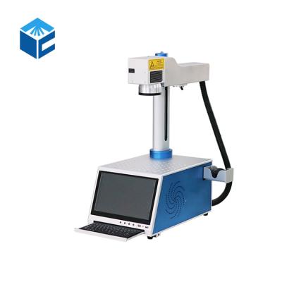 China Air-cooled 3w 5w 8w 30w Price Portable Fiber Laser Marking Machine Or Metal High Quality Low Price for sale