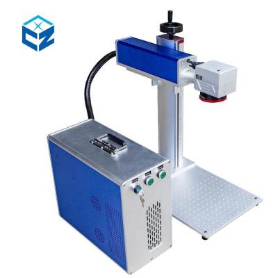 China Deep marking Desktop Portable 20w 30w 50w 100w Fiber Laser Marking Machine For Metal for sale