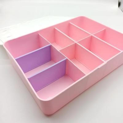 China Large Capacity Waterproof Viable Collection Divider Plastic Trinket Storage Box With 8 Compartment for sale