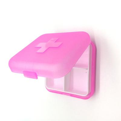 China 4 Grid Eco - Friendly Sustainable Promotional Price Removable Travel Pill Container With Lid for sale