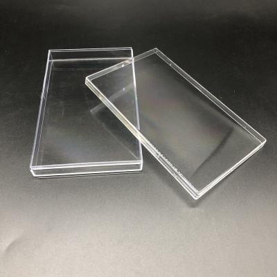 China Reused Materials PS Stackable Plastic Display Box Badge Transparent Jewelry Storage Box for sale