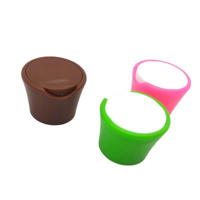 China Wholesale Non Spill Colorful Portable Cylindrical Plastic Press Cap With Competitive Price for sale