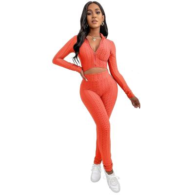 China New Arrival QUICK DRY Women's Quick Dry Zipper Cropped Tracksuits With Long Pants for sale