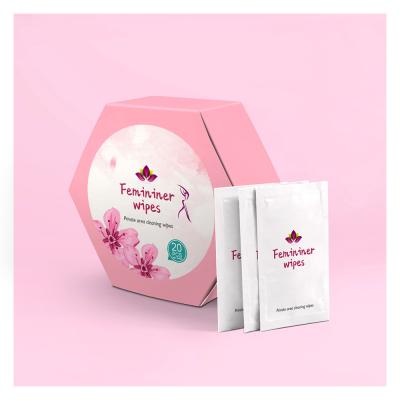 China Adult Intimate Care Biodegradable Vaginal Wipes Feminine Wet Wipes Hygiene Yoni Fiber Wipes Wholesale Custom Bamboo Cleaning Women for sale