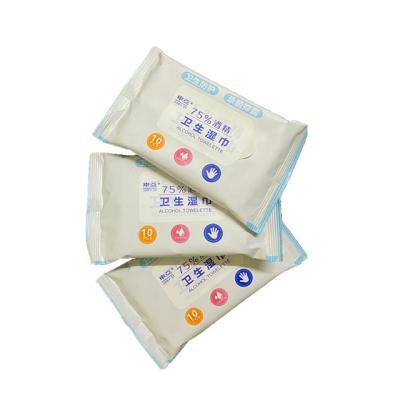 China High Quality Cleaning Disinfectant-Cloths Wholesale Custom 10pcs Alcohal Disposable Organic Bamboo Nonwoven Cloths for sale