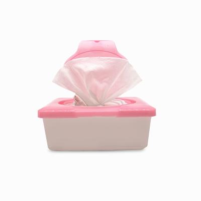 China Customized Soft Alcohol Free Nonwoven Reusable Wet Wipes Material 60pcs Plastic Box Cleaning For Baby for sale