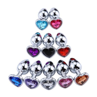 China Huge Anal Toy LED Metal Heart Shape Sex Big Butt Plugs Underwear Steel Cola China Toys Anal Plug Set for sale