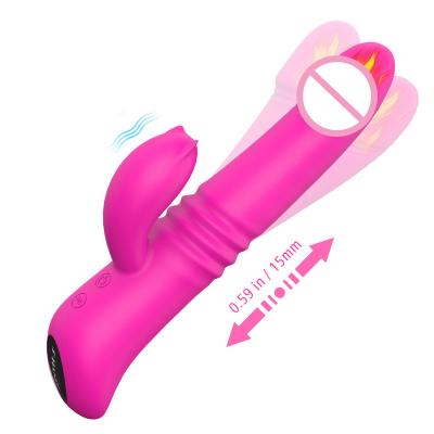 China 9 Modes Vibrating Heater Work Dual Motor Rabbit Vibrator 9 Vibrating Modes Heater Work Dual Motor Rabbit Vibrator For Women Masturbation Sex Toy for sale