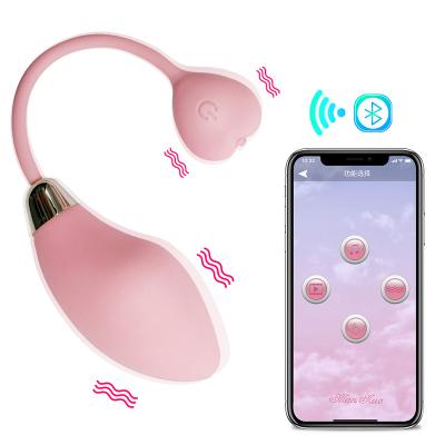 China 10 Vibration Female Vagina Massager Mobile Phone Bottom App Wireless Remote Control Vibrator for sale