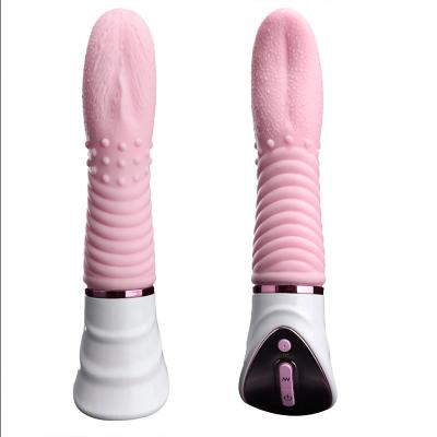 China 10 Frequency Vibrating Realistic Pink Adult Sex Toy Clitoris Stimulation Licking Tongue Shape Vibrator Women for sale