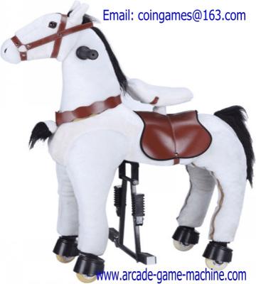 China Amusement Park Mechanical Animal White Horse Children Ride Toy For Sale for sale