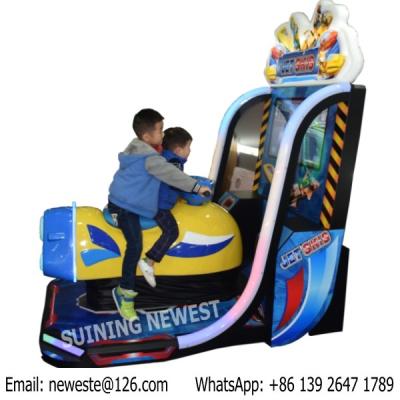 China Very Exciting Kids Coin Operated Drive Boat Airship Video Simulator Racing Game Machine for sale