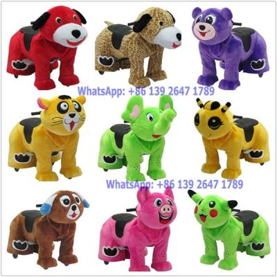 China China Factory Battery Coin Operated Stuffed Animal Toy Cars Walking Rides For Children for sale