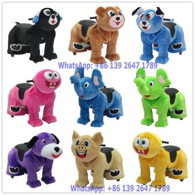 China 2018 NEW Design Remote Control Battery Coin Operated Electric Cute Plush Animal Ride On Toys for sale