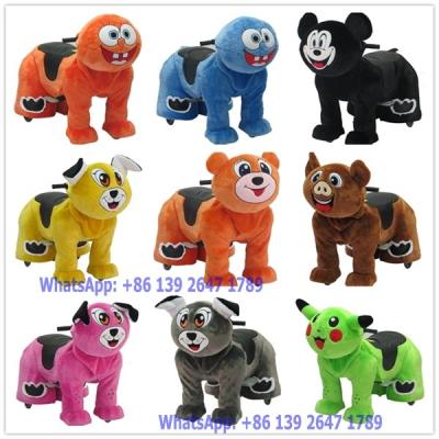 China 2018 The Latest Design Remote Control Battery Coin Operated Electric Cute Plush Animal Ride On Toys for sale