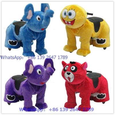 China Kids Game Remote Control Or Coin Operated Plush Stuffed Animal Rides Electric Toy Animal Robot For Sale for sale